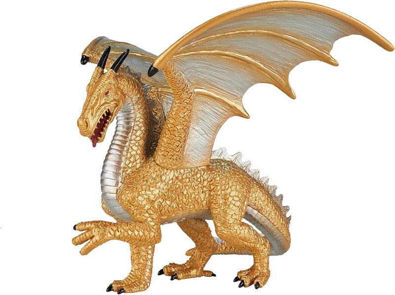 MOJO Golden Dragon Realistic Fantasy Toy Replica Hand Painted Figurine 6.3 x 4.7 x 4.5 - Image 3